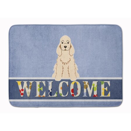 Carolines Treasures Cocker Spaniel Buff Welcome Machine Washable Memory Foam Mat BB5675RUG